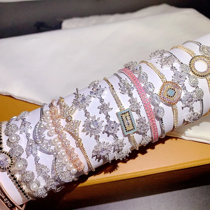PUSHI wholesale mixed bracelets minimalist 18k gold plated crystal zircon jewelry adjustable tennis bracelets bulk jewelry
PUSHI wholesale mixed bracelets minimalist 18k gold plated crystal zircon jewelry adjustable tennis bracelets bulk jewelry