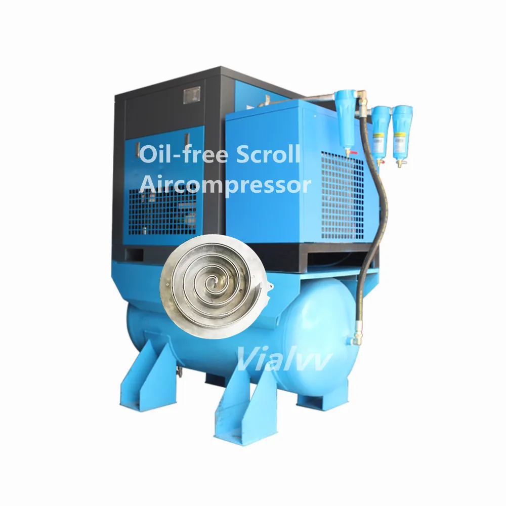 Low noise Vailvv 7.5kw oil-free pump silent mini dry oil free scroll air compressor for moisture and oil free
Low noise Vailvv 7.5kw oil-free pump silent mini dry oil free scroll air compressor for moisture and oil free