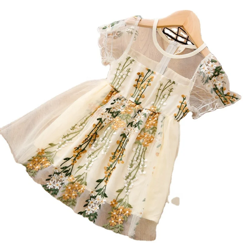 Embroidery flowers kids casual dresses baby girls' yarn skrits chidlren princess dress, As picture
Embroidery flowers kids casual dresses baby girls' yarn skrits chidlren princess dress, As picture