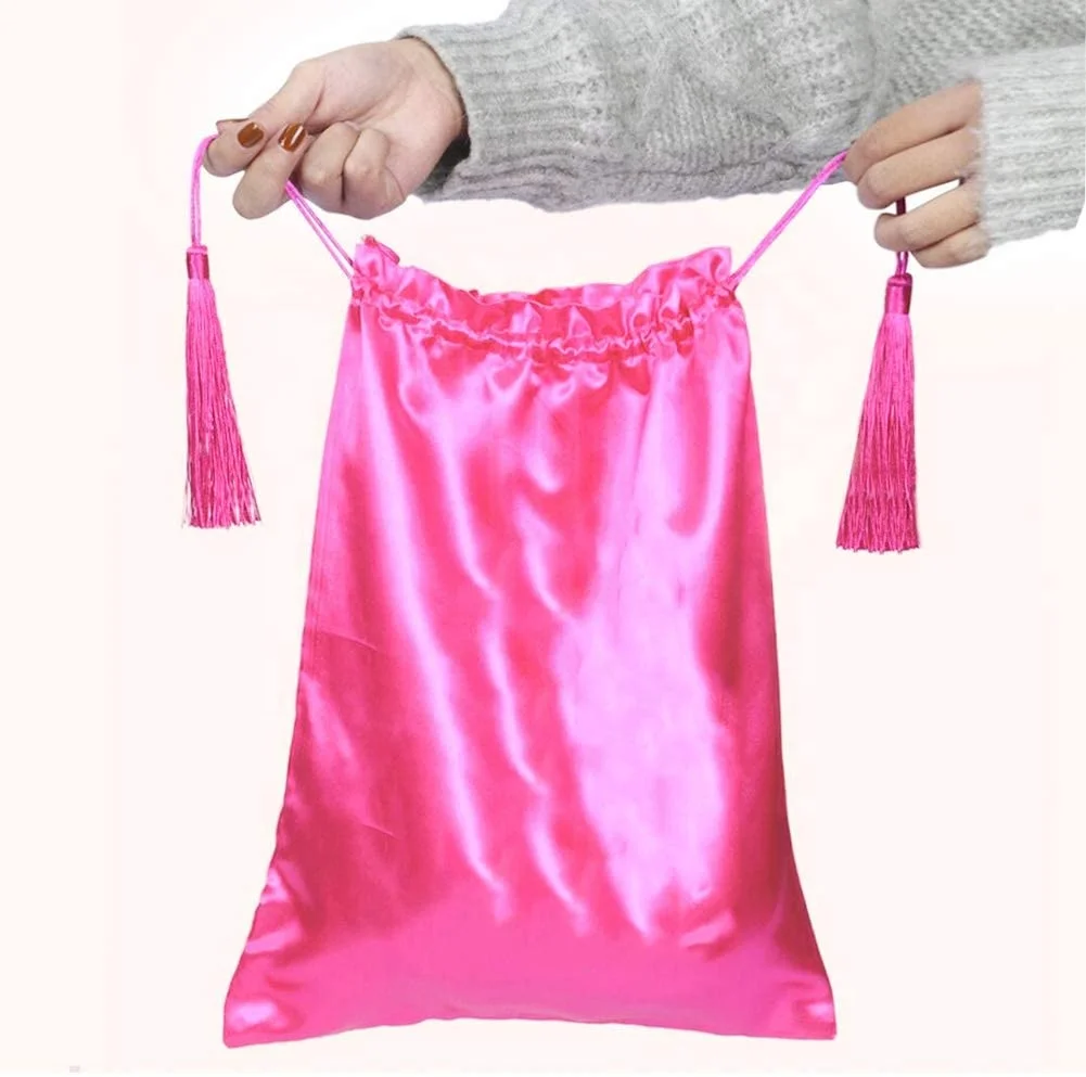 Large Pink Satin Drawstring Bag Custom Satin Wigs Storage Pouch Bag With Logo Custom, Customized
Large Pink Satin Drawstring Bag Custom Satin Wigs Storage Pouch Bag With Logo Custom, Customized