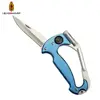 3 in one Survival Gear Tool for Camping, Backpacking, Hiking , Multitool Carabiner Keychain knife