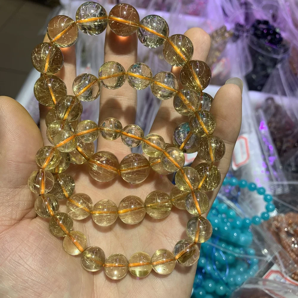 Wholesale Natural High Quality large Size 10mm 12mm 15mm Natural Golden Rutilated Quartz Beads Bracelet For Jewelry Making, Golden yellow color
Wholesale Natural High Quality large Size 10mm 12mm 15mm Natural Golden Rutilated Quartz Beads Bracelet For Jewelry Making, Golden yellow color