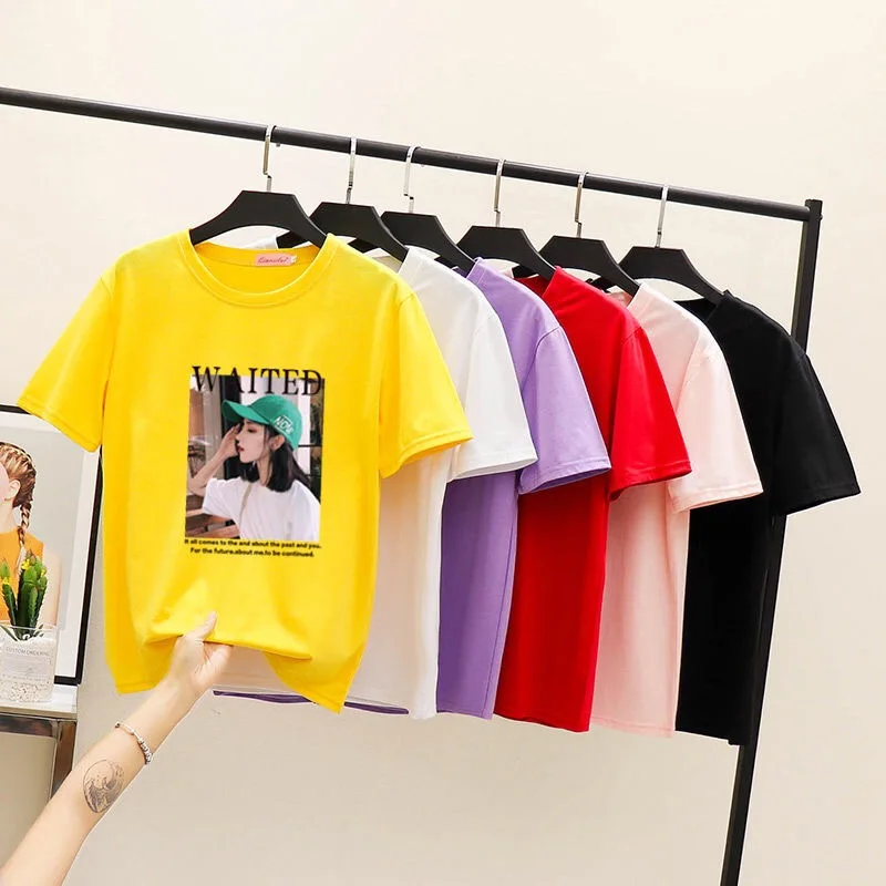 Custom printed wholesale summer women's short-sleeved t-shirt loose casual plain women's t-shirt factory direct sales
Custom printed wholesale summer women's short-sleeved t-shirt loose casual plain women's t-shirt factory direct sales