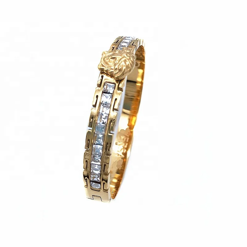 New Fashion Punk Jewelry Unique Women Bangle Skull Ghost Head Stainless steel CZ Bracelets, Golden primary colors
New Fashion Punk Jewelry Unique Women Bangle Skull Ghost Head Stainless steel CZ Bracelets, Golden primary colors