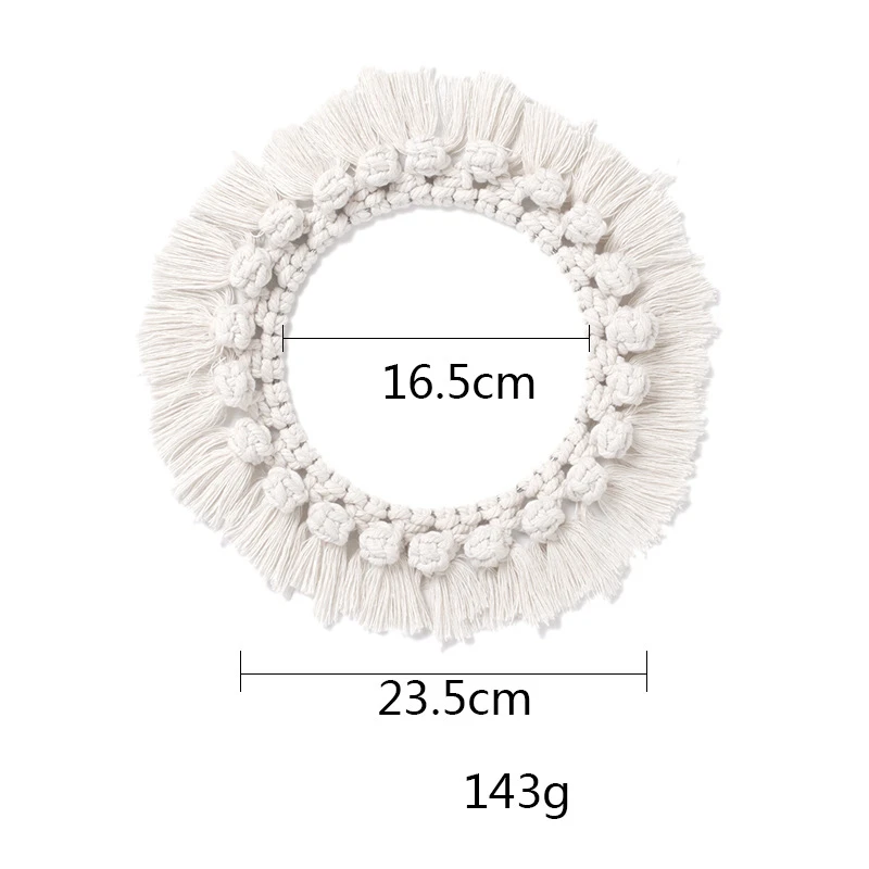 Macrame Hanging Wall Mirror Round macrame wall hanging woven macrame wall hanging home decor no mirror, White
Macrame Hanging Wall Mirror Round macrame wall hanging woven macrame wall hanging home decor no mirror, White