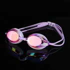 Swimming goggles adult anti-fog ultraviolet swimming goggles coated with PC lens myopia silicone strap