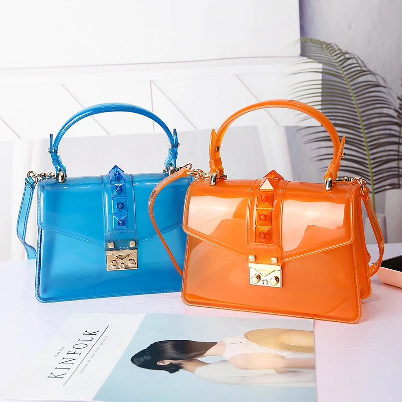 Rivet jelly handbag crossbody clear girls tote jelly purse for women pink pvc purse transparent mini jelly handbags
Rivet jelly handbag crossbody clear girls tote jelly purse for women pink pvc purse transparent mini jelly handbags