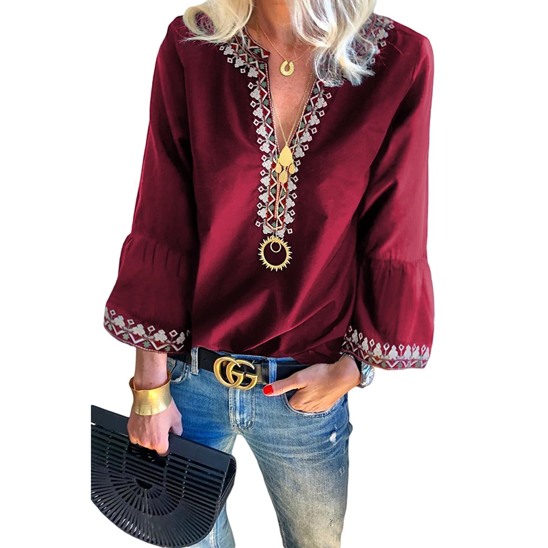 2021 New Style Spring & Autumn Women Boho Floral V Neck Long Sleeve Casual Top
2021 New Style Spring & Autumn Women Boho Floral V Neck Long Sleeve Casual Top