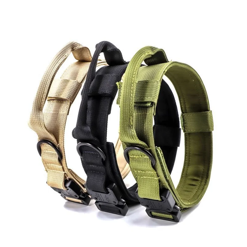 Tactical Dog Collar With Handle Durable Military Nylon Dog Collar Adjustable Training Collar with handle
Tactical Dog Collar With Handle Durable Military Nylon Dog Collar Adjustable Training Collar with handle