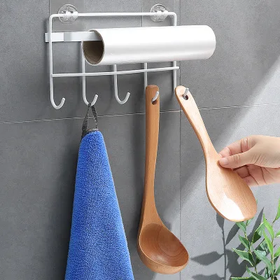 Wrought Iron Racks Kitchen Multifunctional Kitchenware Hook Hooks Perforated Roll Paper Storage Rack Towel Rack
Wrought Iron Racks Kitchen Multifunctional Kitchenware Hook Hooks Perforated Roll Paper Storage Rack Towel Rack