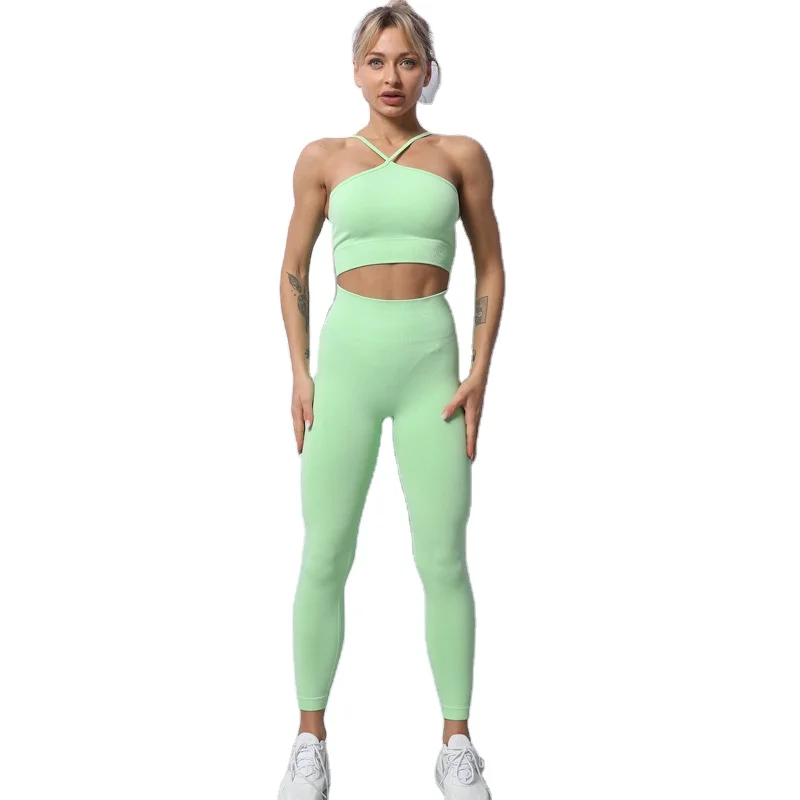 Cross Belt Crop Top Tight Leggings Yoga Pants Sets Seamless Beauty Back Sports Bra Quick Dry Yoga Sets, Customized color
Cross Belt Crop Top Tight Leggings Yoga Pants Sets Seamless Beauty Back Sports Bra Quick Dry Yoga Sets, Customized color