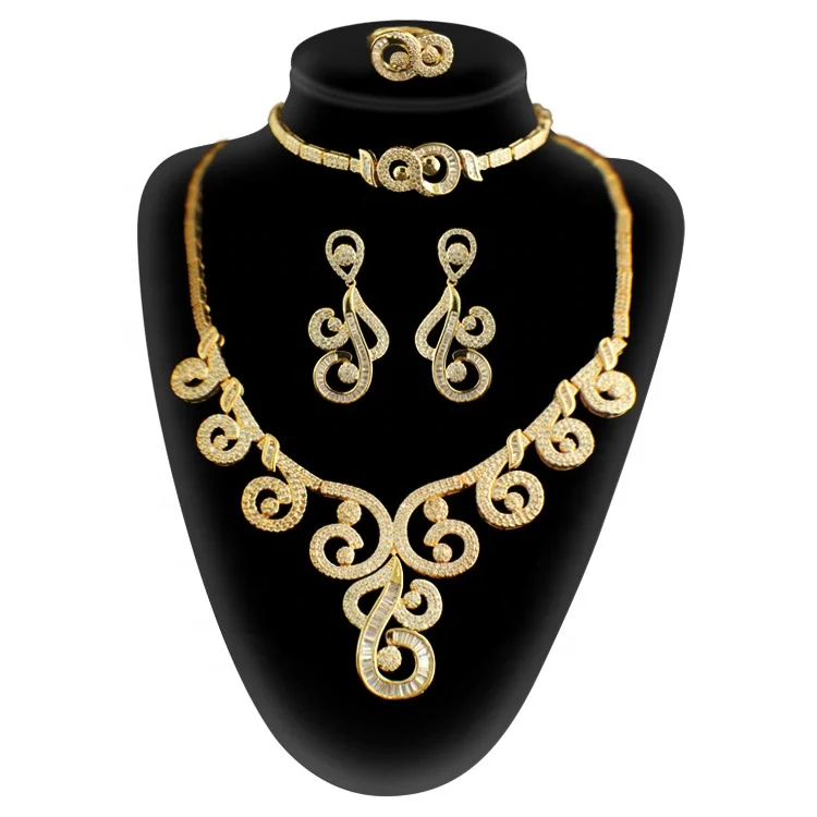 Fashion zircon jewelry set bridal wedding luxury jewelry set gold plate, Champagne gold plating
Fashion zircon jewelry set bridal wedding luxury jewelry set gold plate, Champagne gold plating