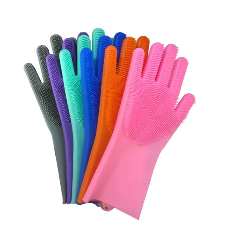 Household Scrubber Clean Tools Multifunction Silicone Dish Washing Gloves Silicone Cleaning Gloves Kitchen silicon gloves, Purple+blue+orange+green+gray+pink
Household Scrubber Clean Tools Multifunction Silicone Dish Washing Gloves Silicone Cleaning Gloves Kitchen silicon gloves, Purple+blue+orange+green+gray+pink