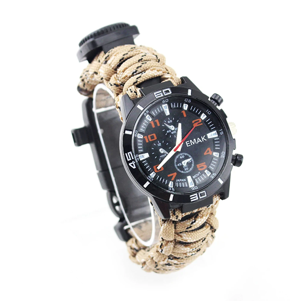 Wholesale Outdoor Equipment Camping Smart Watch, Hot Sale Outdoor Camping multifunction fashion paracord bracelet watch, Black
Wholesale Outdoor Equipment Camping Smart Watch, Hot Sale Outdoor Camping multifunction fashion paracord bracelet watch, Black