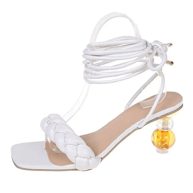 Custom Logo Fashion Trend Weaved Upper Square Toe Lace Cross Led High Heel Women Sandals
Custom Logo Fashion Trend Weaved Upper Square Toe Lace Cross Led High Heel Women Sandals