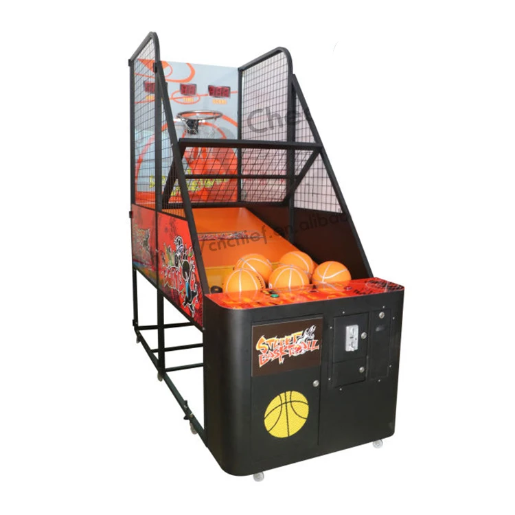 Funny amusement park coin operated basketball shooting game machine