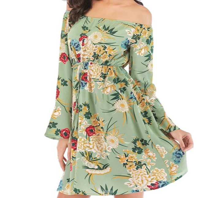 2020 New Arrival summer off shoulder long sleeve floral print chiffon ruffles A-Line women ladies casual dresses
2020 New Arrival summer off shoulder long sleeve floral print chiffon ruffles A-Line women ladies casual dresses