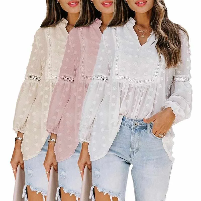 Solid Color Long Sleeve Vintage Sweatshirt Lace Lantern Sleeve Blouses Elegant Women Tops
Solid Color Long Sleeve Vintage Sweatshirt Lace Lantern Sleeve Blouses Elegant Women Tops