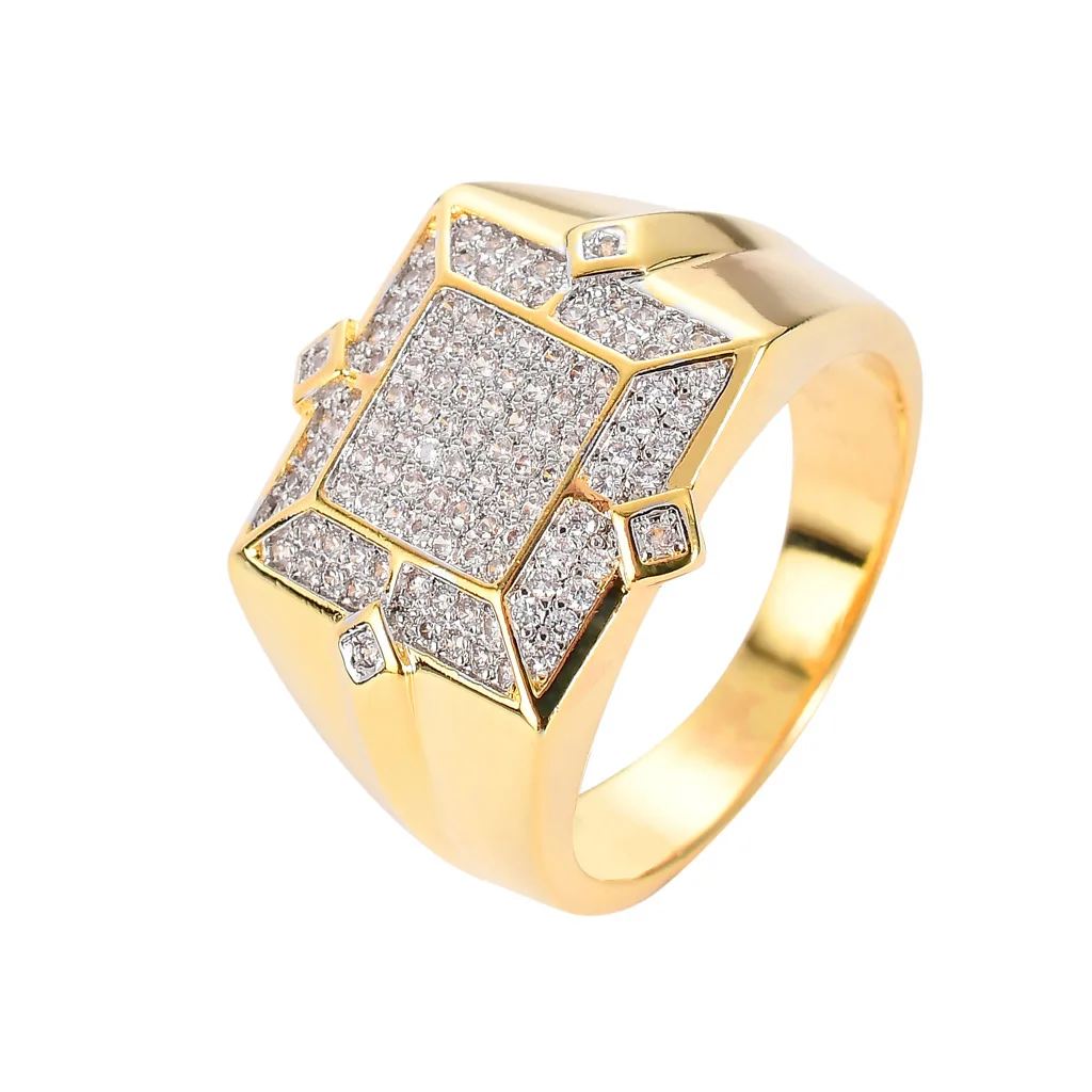 Hip Hops Bling Bling Zircon Ring Creative Fashion High Quality Gold Plated Micro Pave Cubic Zirconia Rings For Gift
Hip Hops Bling Bling Zircon Ring Creative Fashion High Quality Gold Plated Micro Pave Cubic Zirconia Rings For Gift