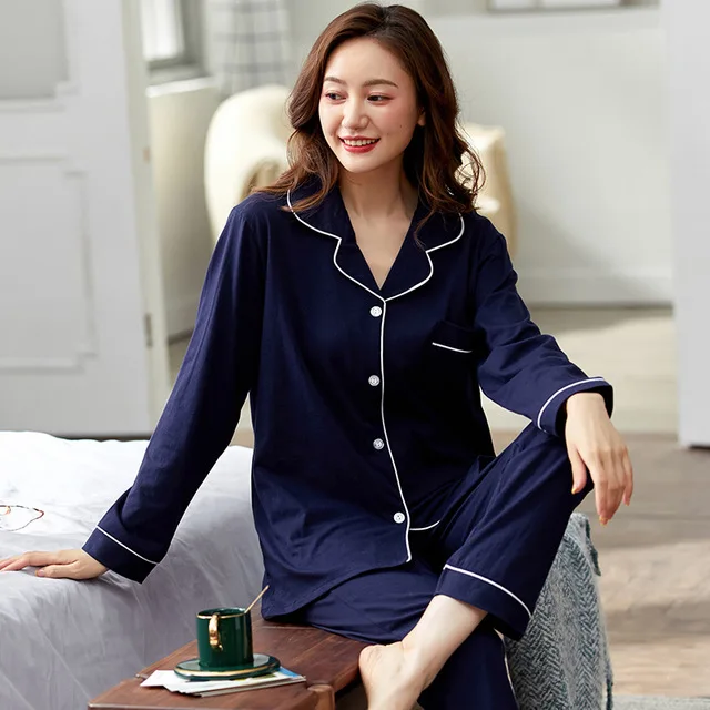 Hot Selling Women Cotton Pajamas Tops Are Suitable For Families To Wear Solid Color Sleepwear
Hot Selling Women Cotton Pajamas Tops Are Suitable For Families To Wear Solid Color Sleepwear