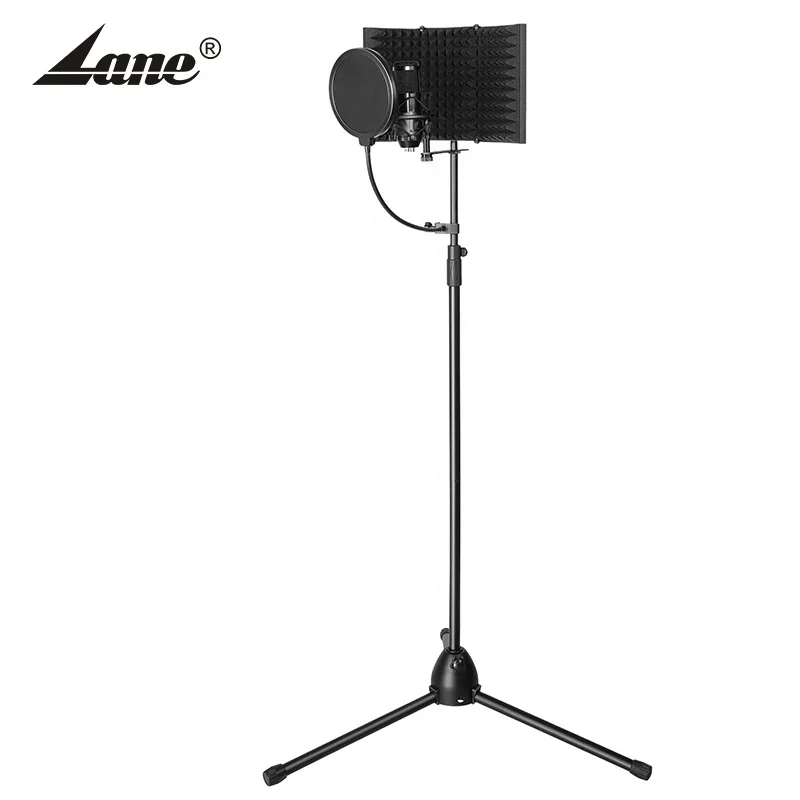 Microphone Isolation Shield High Density Absorbent Foam with Metal Floor Stand for Recording Studio Podcast
Microphone Isolation Shield High Density Absorbent Foam with Metal Floor Stand for Recording Studio Podcast