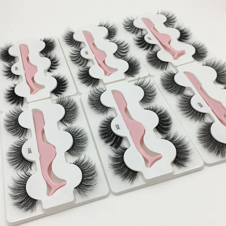 Faux mink lashes full strip 3d false eyelashes 3 pair package box with pink tweezer customized lashes, Natural black
Faux mink lashes full strip 3d false eyelashes 3 pair package box with pink tweezer customized lashes, Natural black