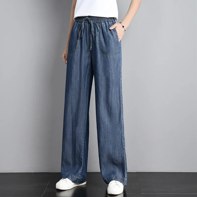 Wholesale denim jeans made in china blue high waist loose wide-legged jeans pants for women
Wholesale denim jeans made in china blue high waist loose wide-legged jeans pants for women