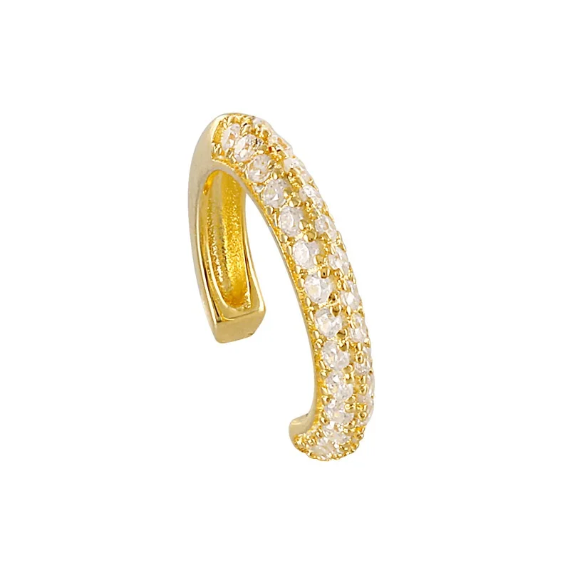 925 Sterling Silver Single Circle Diamond Cuff Earrings Zircon Classic silver jewelry
925 Sterling Silver Single Circle Diamond Cuff Earrings Zircon Classic silver jewelry