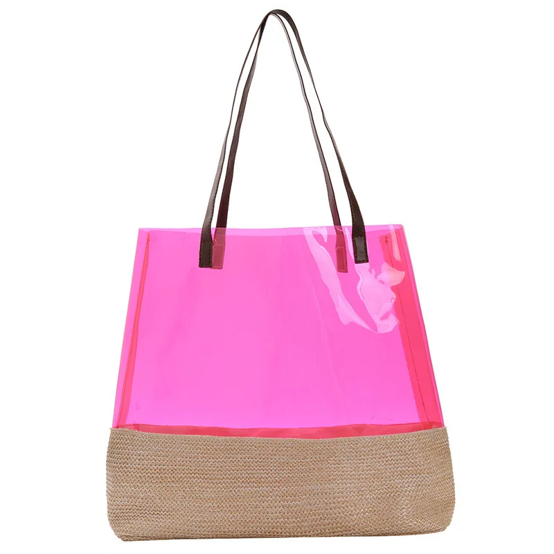 2021 New straw beach bag summer outdoor women hand bags korean fashion splicing transparent jelly bag, 3 colors
2021 New straw beach bag summer outdoor women hand bags korean fashion splicing transparent jelly bag, 3 colors