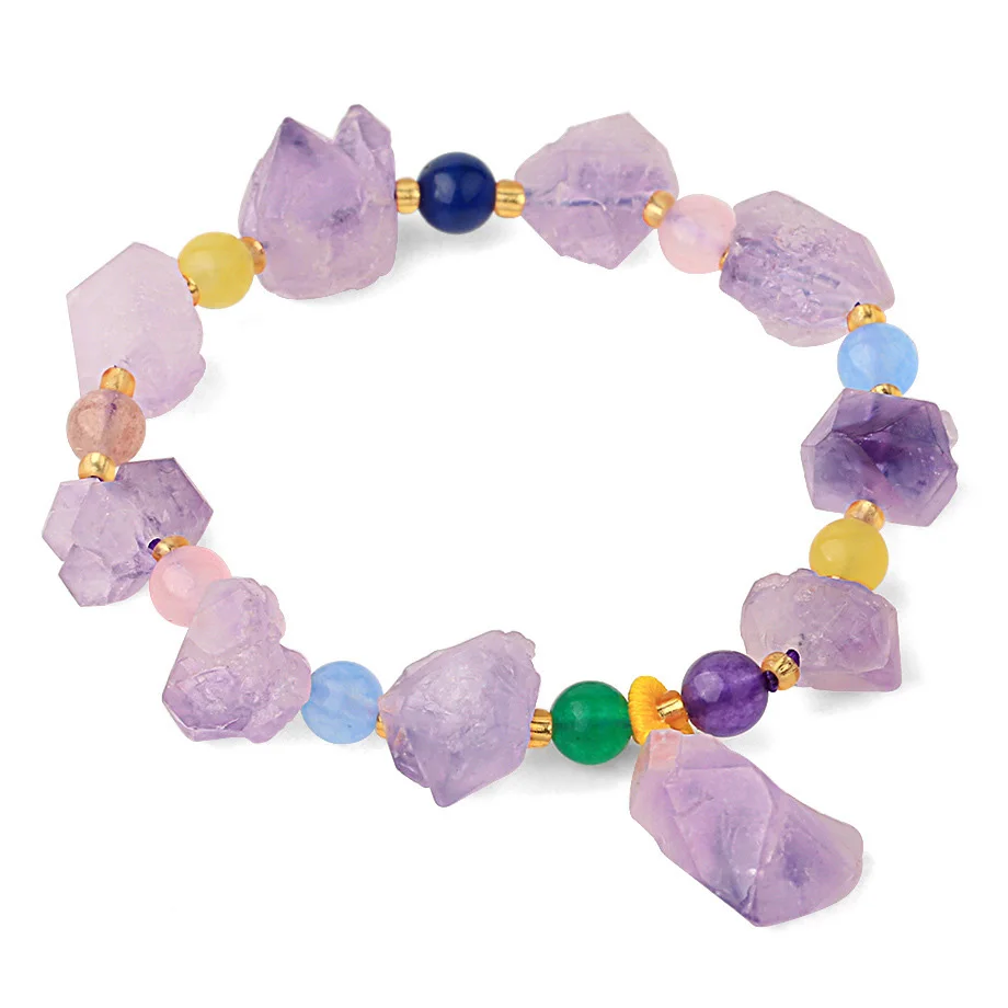 Individually wrapped ethnic style amethyst women's geometric pink adjustable bracelet natural stones, As pictures
Individually wrapped ethnic style amethyst women's geometric pink adjustable bracelet natural stones, As pictures