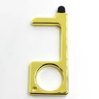 Tool Hongdebo Custom 0 Contact Helper Handtools Brass Antimicrobrial Virus Hand Edc Brass Sanitary Door Open Tool
