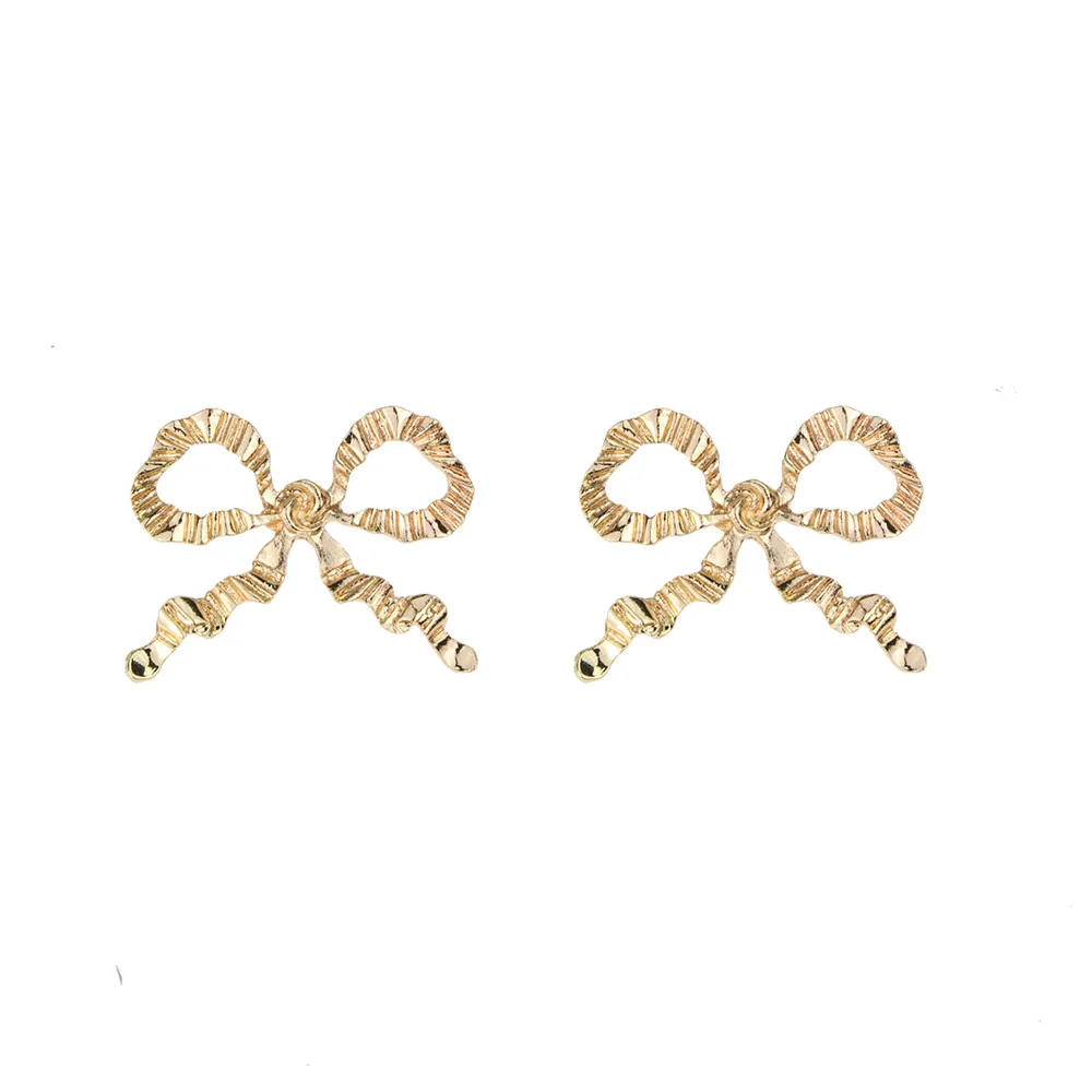 Hot Sale Korean Style Gold Plated Metal Alloy Knot Bow Stud Earrings Statement Bow Cilp Earrings Boho Jewelry For Women 2020, Golden
Hot Sale Korean Style Gold Plated Metal Alloy Knot Bow Stud Earrings Statement Bow Cilp Earrings Boho Jewelry For Women 2020, Golden