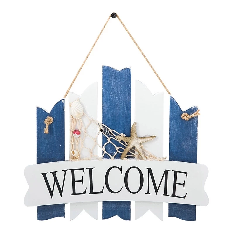 Old Mediterranean Style Welcome Sign Marine Decoration Wooden Welcome Brand Card Board for Home and Beach
Old Mediterranean Style Welcome Sign Marine Decoration Wooden Welcome Brand Card Board for Home and Beach