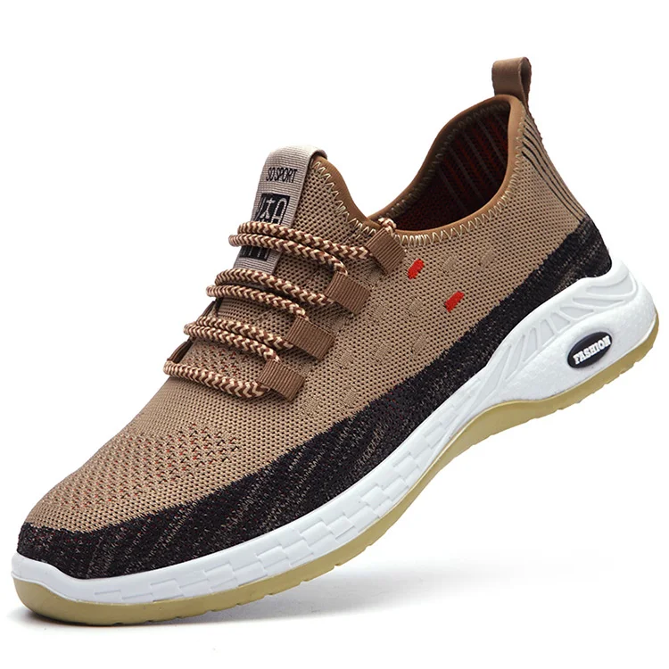 High-quality fashion men's and women's sports shoes, lightweight steel toe cap safety shoes, Light brown
High-quality fashion men's and women's sports shoes, lightweight steel toe cap safety shoes, Light brown