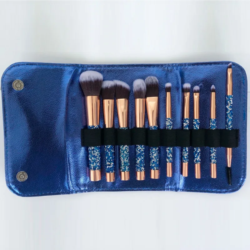 10pcs blue diamond makeup brush set with PU zipper bag small MOQ custom logo make up brushes sets, Colorful options
10pcs blue diamond makeup brush set with PU zipper bag small MOQ custom logo make up brushes sets, Colorful options