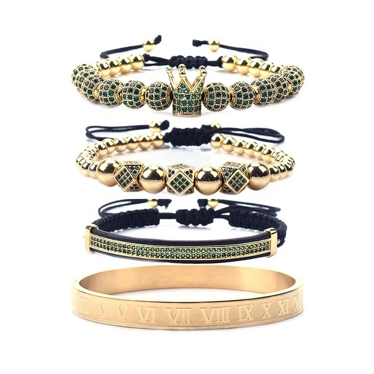 Jewelry Sets Mens Bracekets cz Stone Crown Luxury Manufacturer Rose Gold Bracelet For Men
Jewelry Sets Mens Bracekets cz Stone Crown Luxury Manufacturer Rose Gold Bracelet For Men