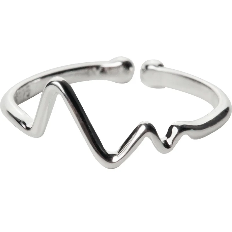 Adjustable 925 Sterling Silver Wave Open Ring Undulant Line Shape Ring for Women, White gold
Adjustable 925 Sterling Silver Wave Open Ring Undulant Line Shape Ring for Women, White gold