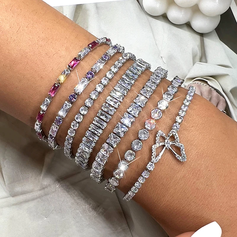 Fashion Butterfly Cubic Zirconia Tennis Bracelet For Women Silver Crystal Chain Bracelets Wedding PartyJewelry
Fashion Butterfly Cubic Zirconia Tennis Bracelet For Women Silver Crystal Chain Bracelets Wedding PartyJewelry