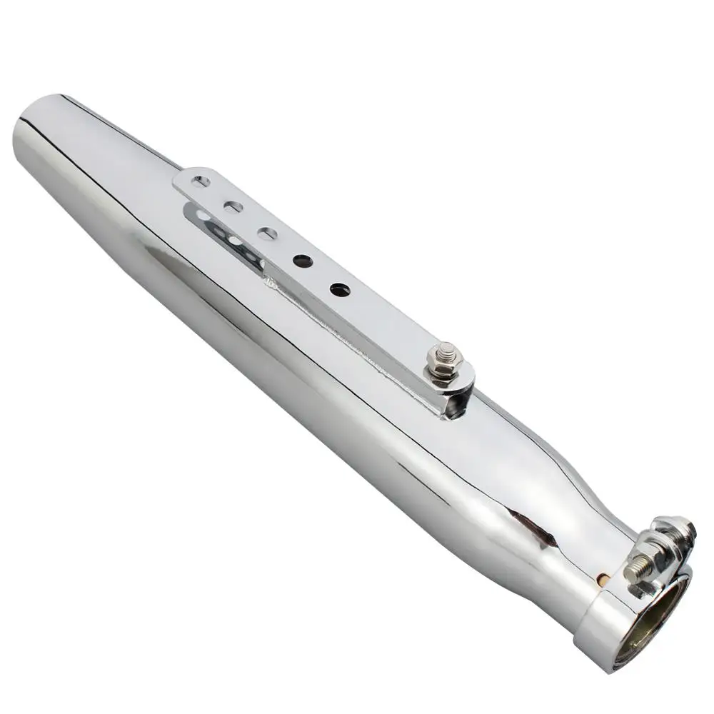 Chrome 430MM Galvanized Iron Motorcycle Exhaust Pipe for Harley Cafe Racer Bike