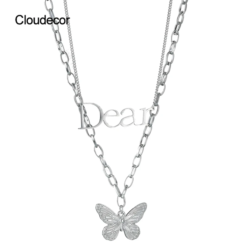 Layered Butterfly Necklace Women Fashion Dear Necklace Jewelry 2021 Trendy Double Layer Butterflies Necklace Stainless Steel, 18k gold plated
Layered Butterfly Necklace Women Fashion Dear Necklace Jewelry 2021 Trendy Double Layer Butterflies Necklace Stainless Steel, 18k gold plated
