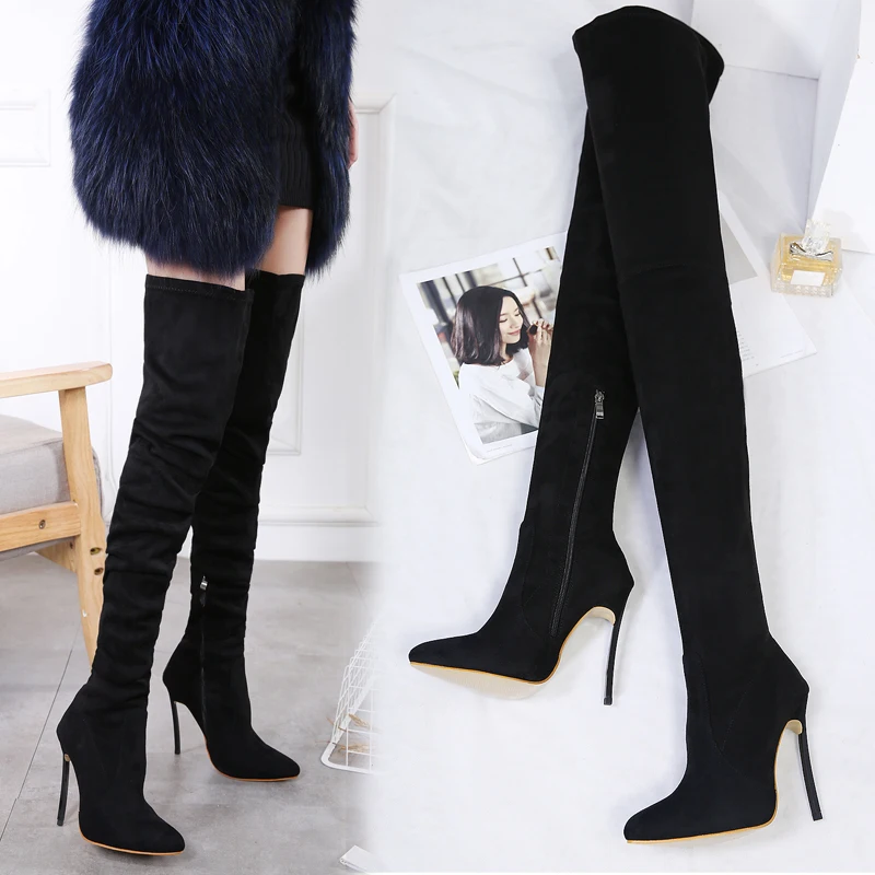 2022 new boots high heel elastic knee boots women's thin heel autumn and winter thin leg sexy thigh new zipper
2022 new boots high heel elastic knee boots women's thin heel autumn and winter thin leg sexy thigh new zipper