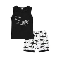Summer children's clothing suit sleeveless cartoon shark 2 piece set children's clothing wholesale
Summer children's clothing suit sleeveless cartoon shark 2 piece set children's clothing wholesale