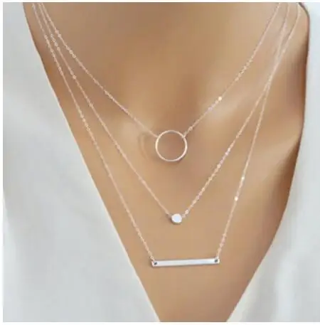 Hot Sale Fashion Statement Multilayer Necklace Multi-element Metal Rod Circles Geometric Round Chokers Necklaces Women Jewelry, Silver
Hot Sale Fashion Statement Multilayer Necklace Multi-element Metal Rod Circles Geometric Round Chokers Necklaces Women Jewelry, Silver