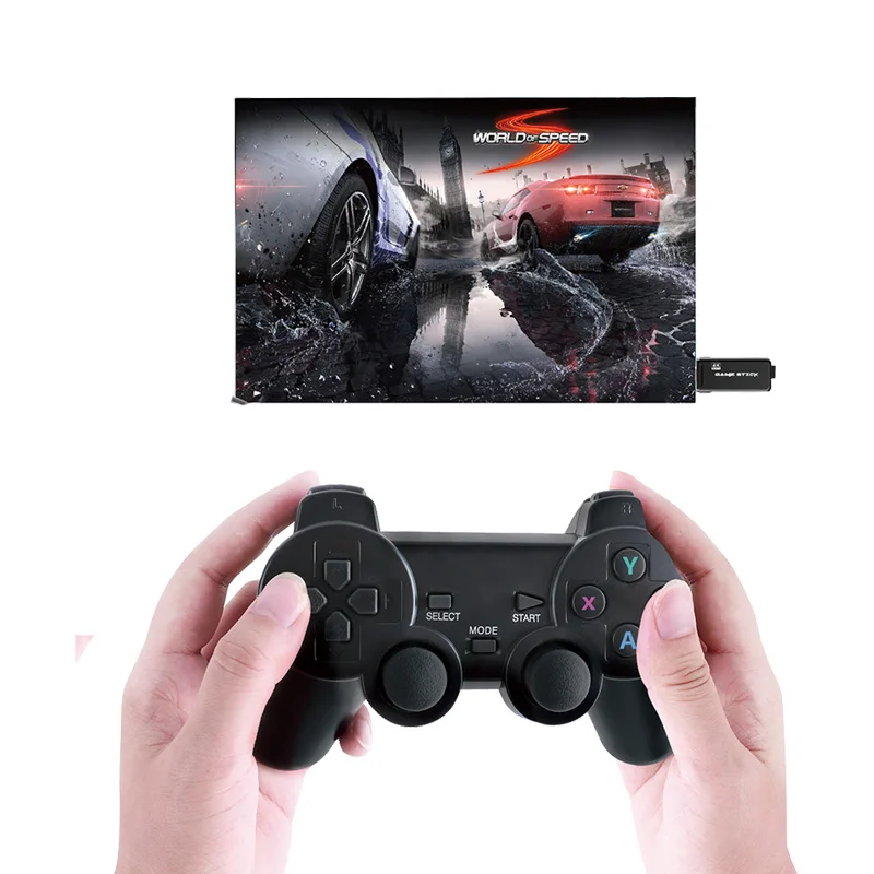 2.4G Double Wireless Controller HD Gamepad mini tv game console classic retro video game console 4k game stick, Black
2.4G Double Wireless Controller HD Gamepad mini tv game console classic retro video game console 4k game stick, Black