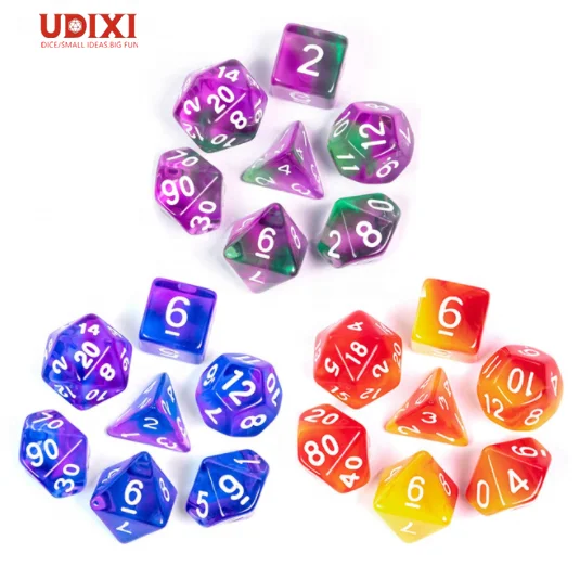 Udixi Plastic dungeons and dragons Acrylic rpg d&d d and d dice for dnd game custom set Transparent Mixed Color, Multi-colored
Udixi Plastic dungeons and dragons Acrylic rpg d&d d and d dice for dnd game custom set Transparent Mixed Color, Multi-colored