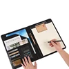 2019 additional compartment design A4 PU leather portfolio document file folder