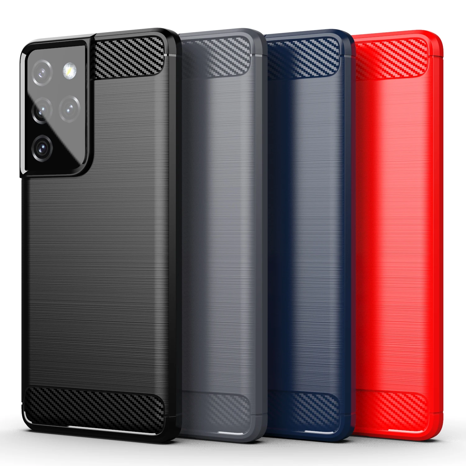 Fiber carbon cell phone case soft TPU shockproof protective mobile back cover for Samsung S21 ultra, 4 colors
Fiber carbon cell phone case soft TPU shockproof protective mobile back cover for Samsung S21 ultra, 4 colors