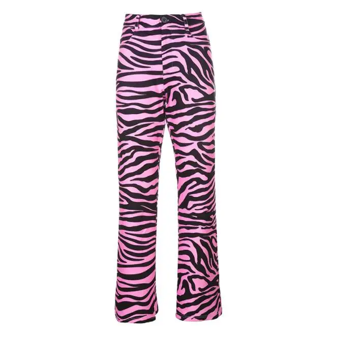 2022 spring fashion new sexy pink zebra print women's jogger trousers, Customized color
2022 spring fashion new sexy pink zebra print women's jogger trousers, Customized color
