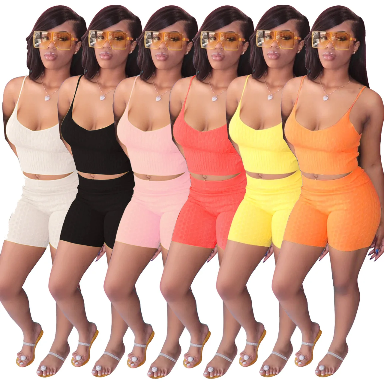 solid-color sling is tight 2 piece short set women biker shorts women workout clothing
solid-color sling is tight 2 piece short set women biker shorts women workout clothing