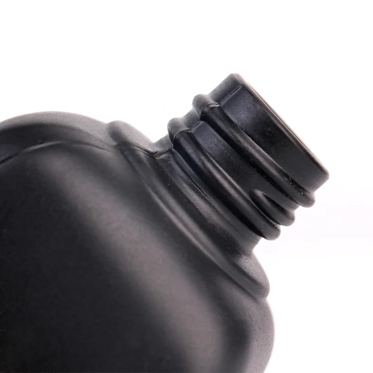 10ml matte black square essential oil glass bottle with screw lid